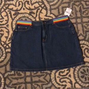 Dark Denim and Rainbow Skirt with from 21+